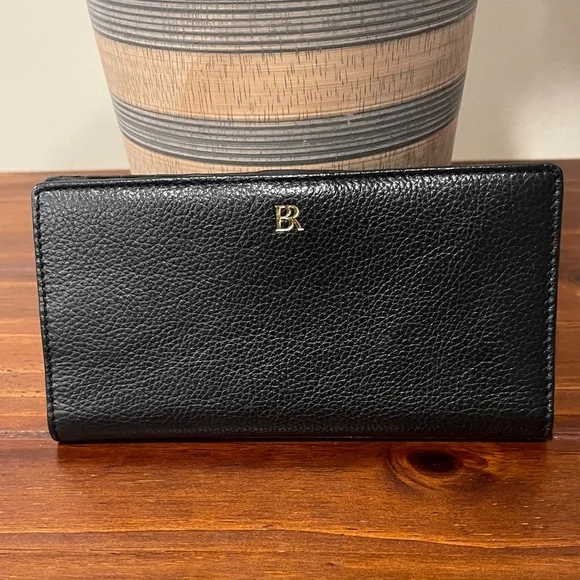 Banana Republic Factory Black Vegan Leather Wallet - Picture 1 of 3